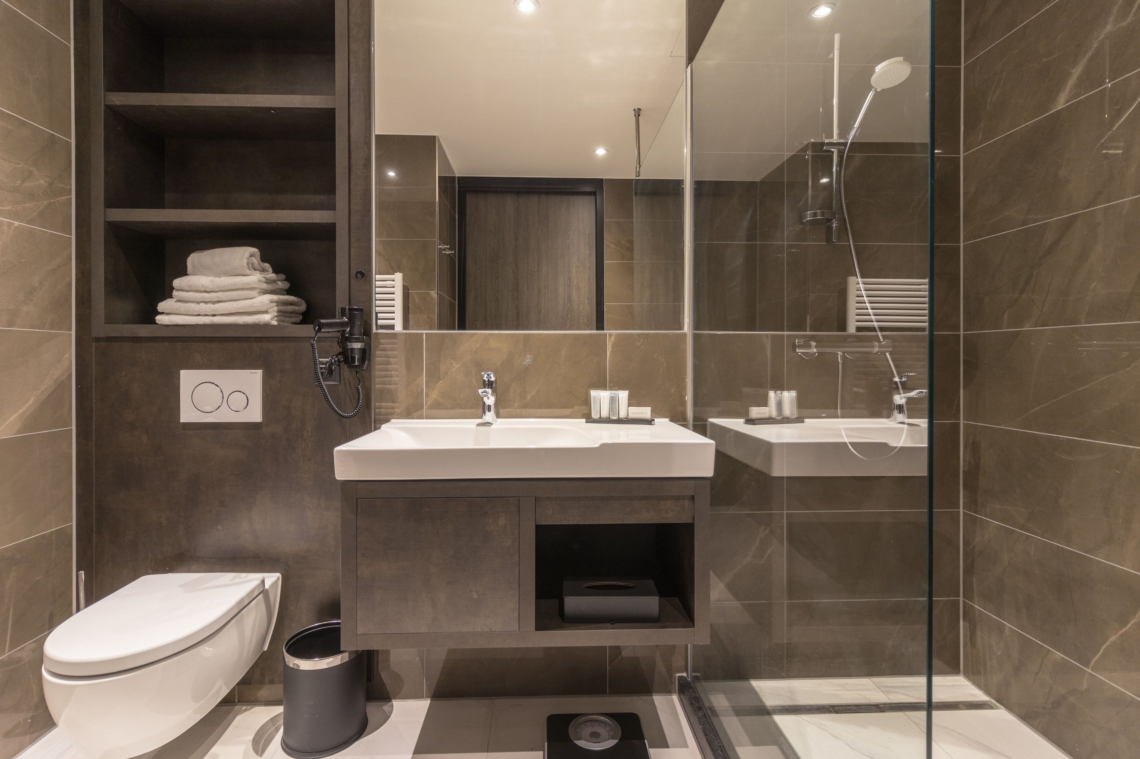 free toiletries, hair dryer, towels, soap