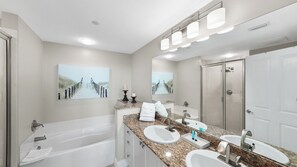 Baignoire, sèche-cheveux, serviettes fournies