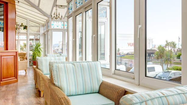 Sitteområde i lobbyen