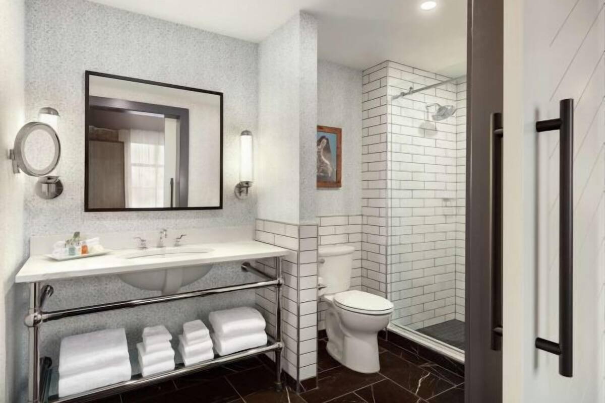 Bathroom | Designer toiletries, hair dryer, bathrobes, towels