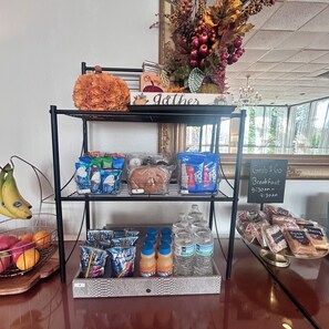 Free daily on-the-go breakfast 