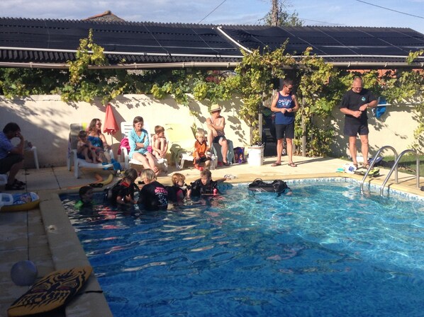 Outdoor pool, a heated pool