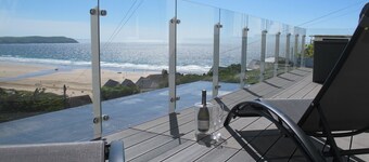 Stunning views from large balcony and modern beautiful contemporary apartment