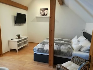 2 bedrooms, desk, iron/ironing board, WiFi