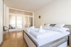 Apartment, Multiple Beds (Bozdechova 9) | 2 bedrooms, premium bedding, WiFi - Large Apartment 1min Walk to Metro Andel by easyBNB (Prague)