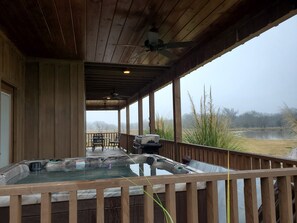 Terrace/patio - 5-Star Private Cabin on 450+ acre gated/high fenced game ranch (Sulphur Bluff)