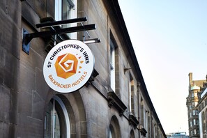 A sign for St Christopher's Inns Backpacker Hostels.