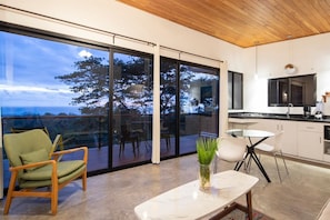Panoramic Apartment, 1 Bedroom, Balcony | Living area | Smart TV