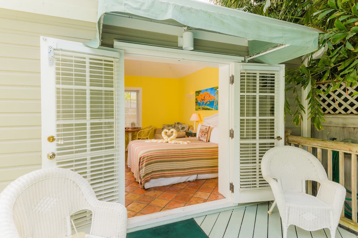 Studio, 1 queensize bed | Terras