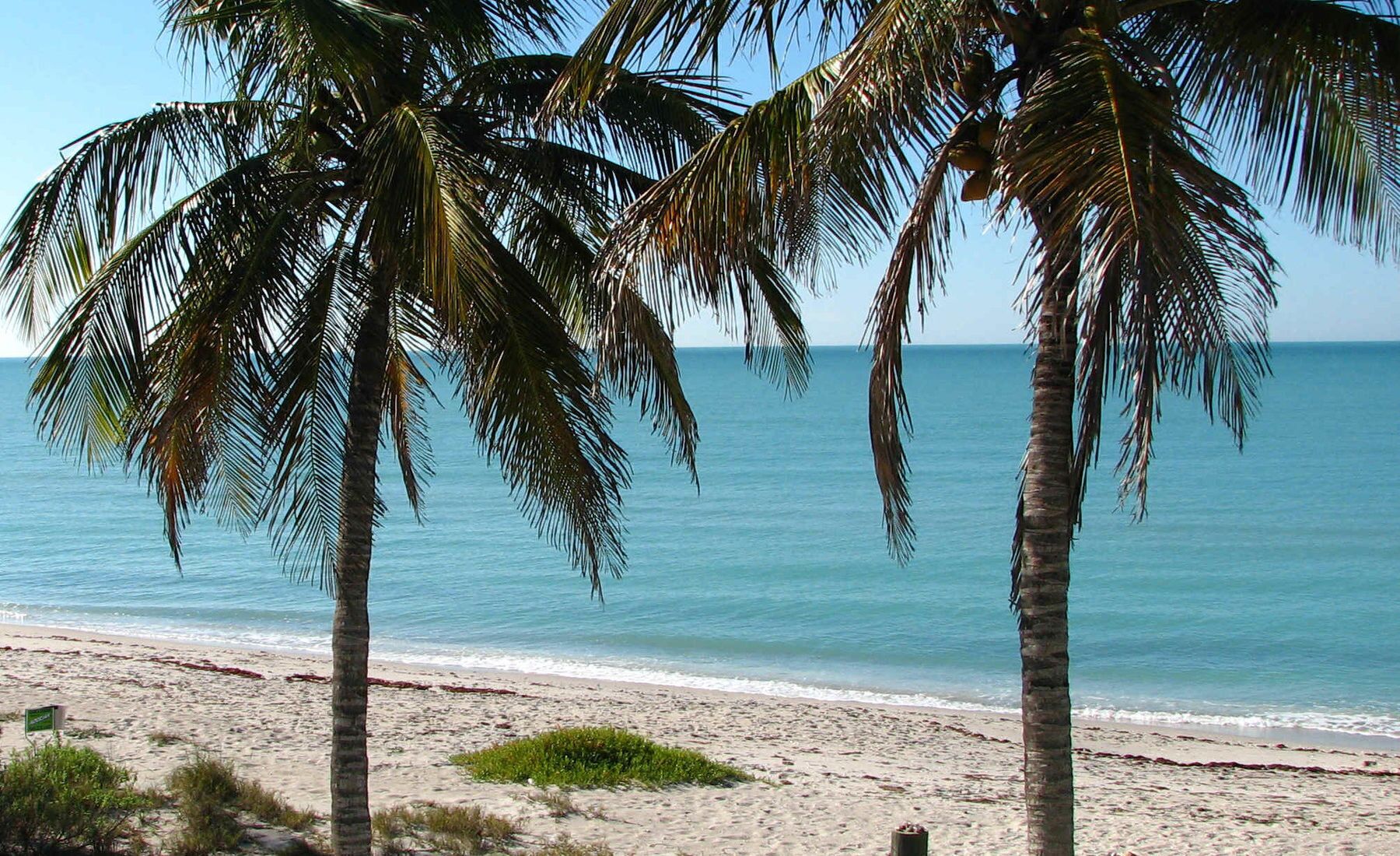 On the beach, sun-loungers, beach towels