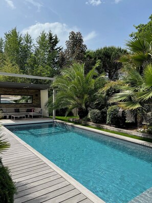 A heated pool