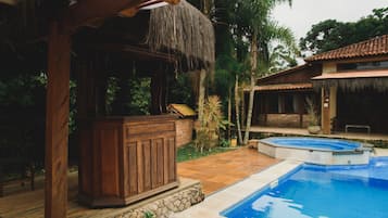 Indoor pool, outdoor pool, open 10:00 AM to 5:00 PM, pool umbrellas