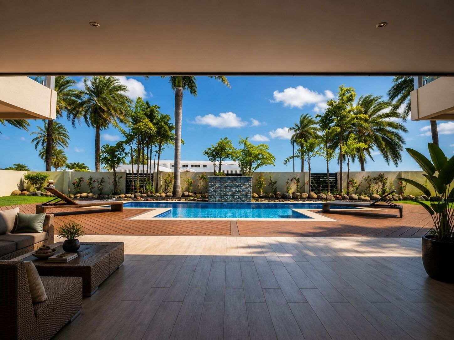 Villa 112/4 4-Bedroom Garden View Villa | Cozinha americana privada | Geladeira grande, micro-ondas, fogão, lava-louças