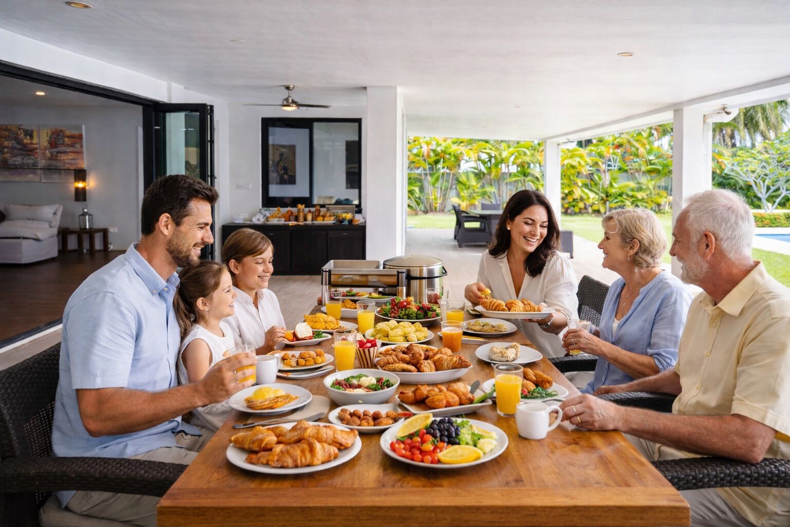 Huvila, 5 makuuhuonetta, yksityinen uima-allas (93/5 Riverfront) | Aamiaisateria | Ilmainen päivittäinen tilauksen mukaan valmistettu aamiainen 