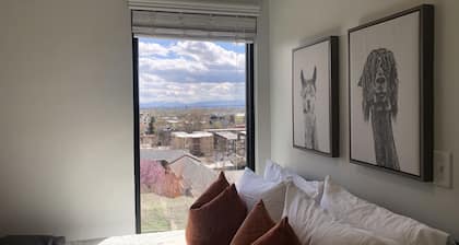 400-Penthouse Living! SLC en el centro de 1bed / 1bath con vistas de 180 grados!