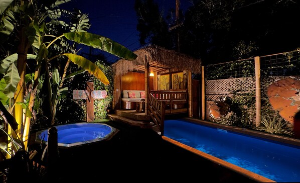 Piscine extérieure, piscine chauffée