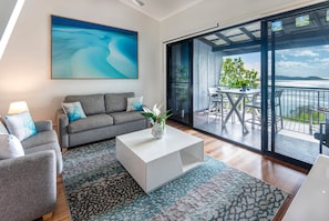 Living area - Panorama 7, Seaview Apartment on Hamilton Island (Hamilton Island)
