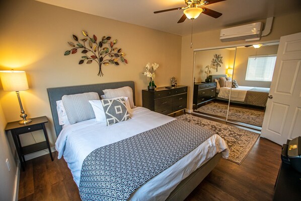 2 bedrooms, iron/ironing board, travel crib, WiFi