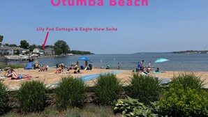 Plage d’Otumba, avec le cottage Lily Pad et la suite Eagle View.