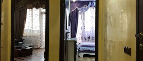 1 bedroom, iron/ironing board, internet, bed sheets