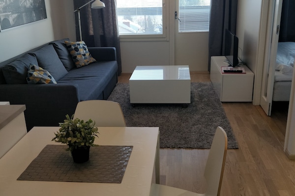 Huoneisto, sauna | Oleskelualue | Taulutelevisio