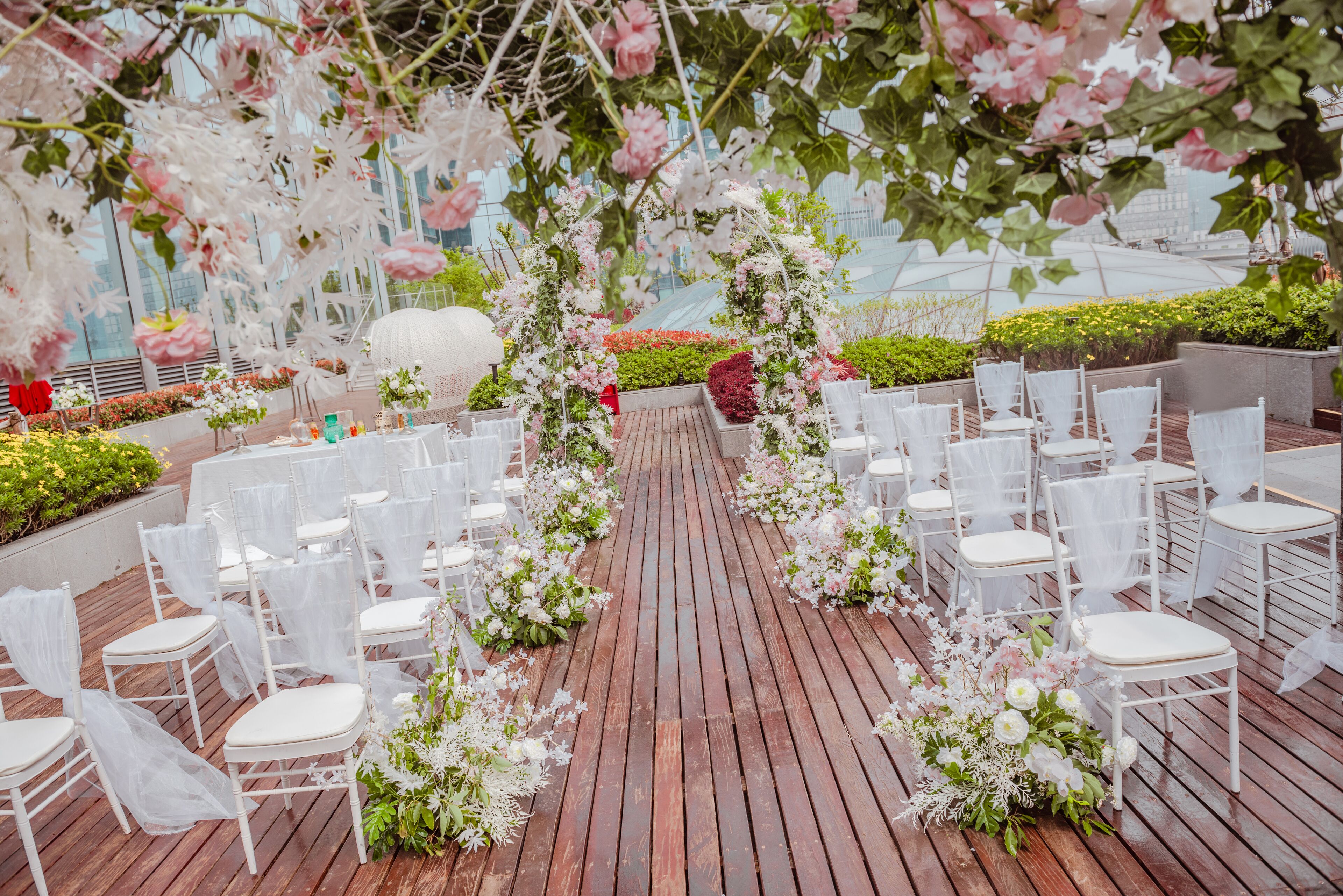 outdoor wedding area