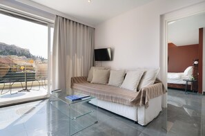 Superior Apartment, 1 Queen Bed with Sofa bed, Hill View | Extra beds - 24K Athena Suites (Athens)