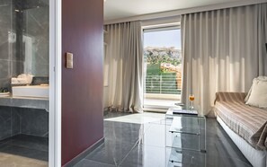 Superior Apartment, 1 Queen Bed with Sofa bed, Hill View - 24K Athena Suites (Athens)