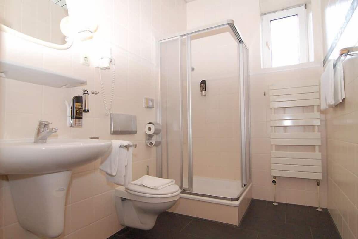 apartment, 1 double bed with sofa bed | bathroom | shower, hair dryer, towels