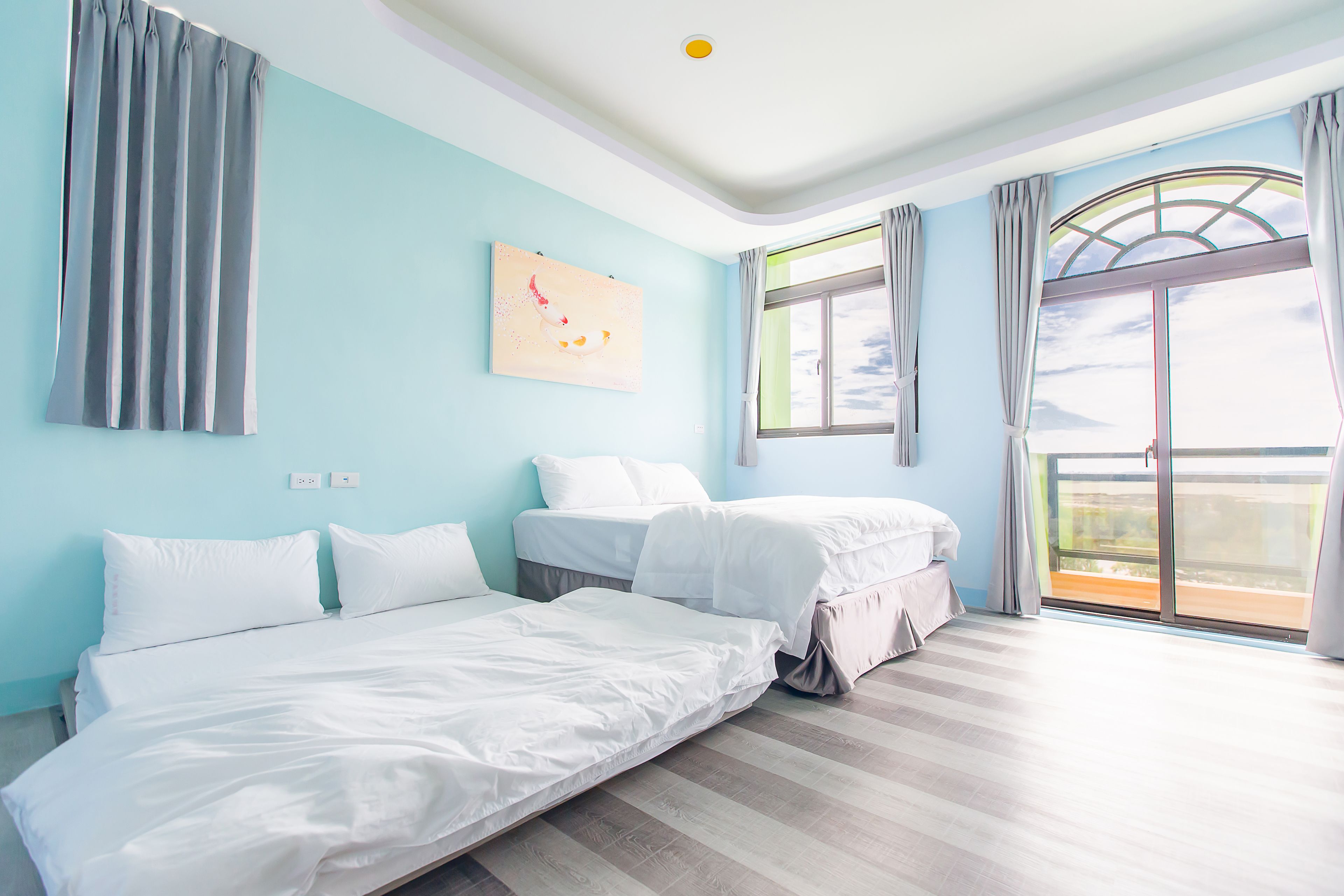 Dobbeltrom – deluxe, havutsikt | Skrivebord, blendingsgardiner og lydisolert