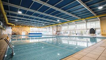 Indoor pool, seasonal outdoor pool