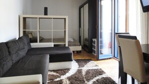 Appartement Économique, vue montagne | Coin séjour