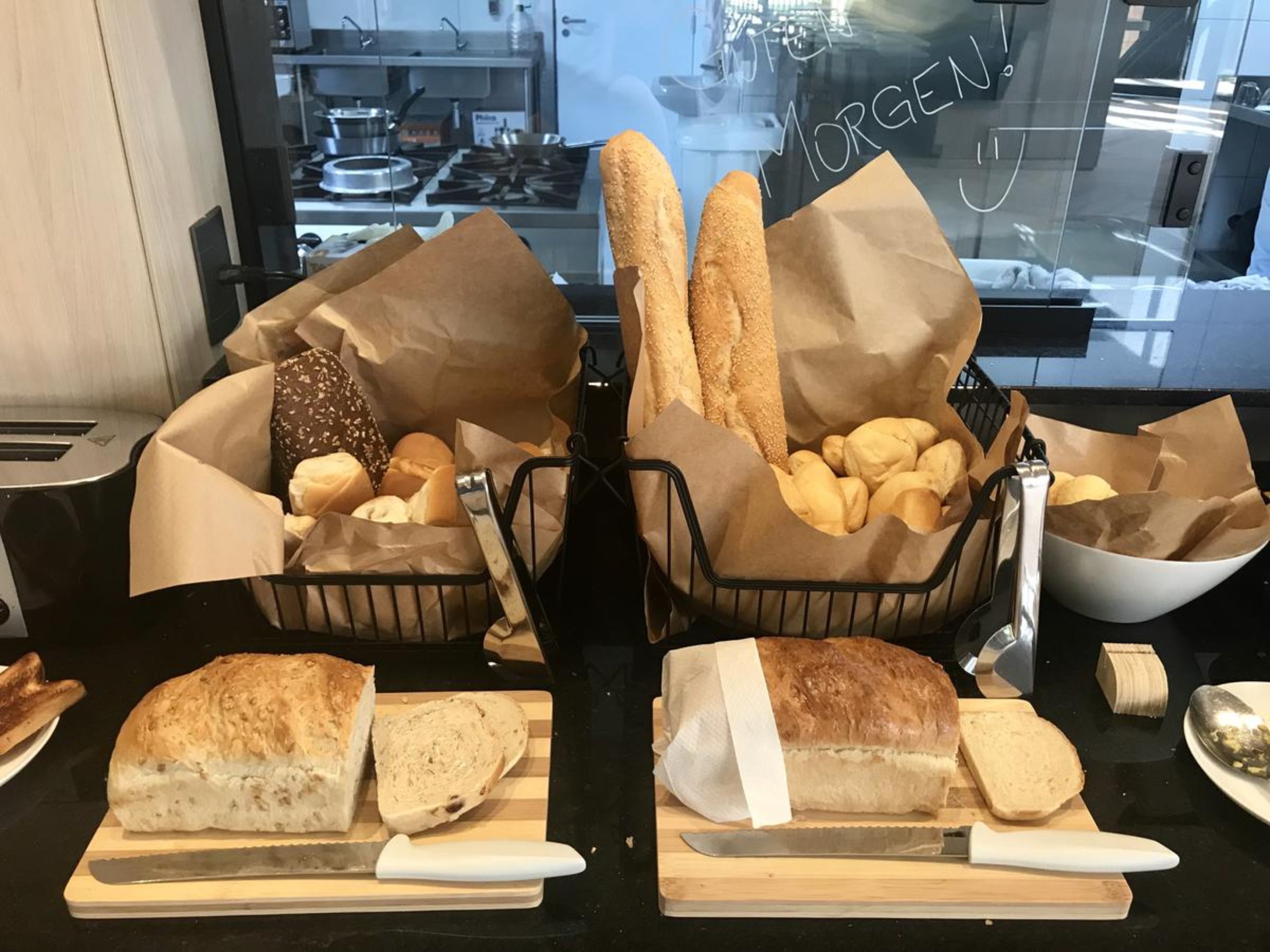 뷔페 아침 식사