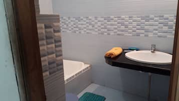 Hair dryer, towels