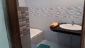 Hair dryer, towels