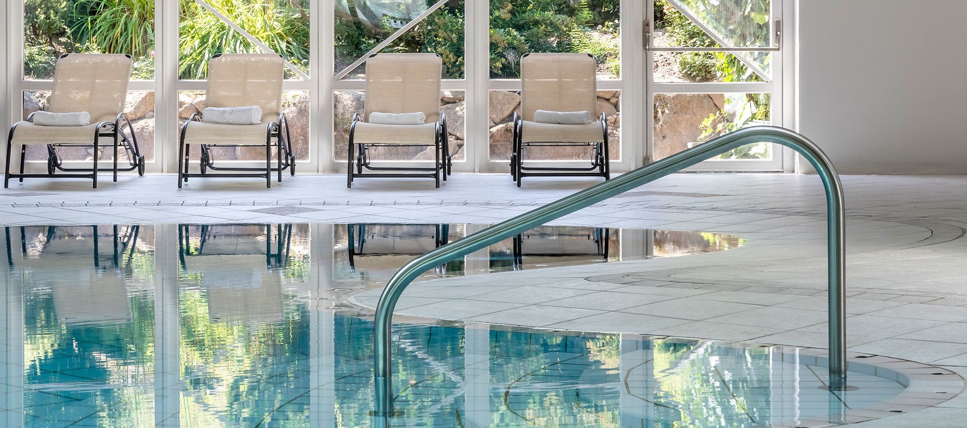 Indoor pool, seasonal outdoor pool