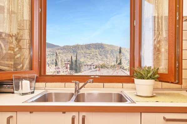 Basic-Ferienhütte, 1 Schlafzimmer | Ausblick vom Zimmer