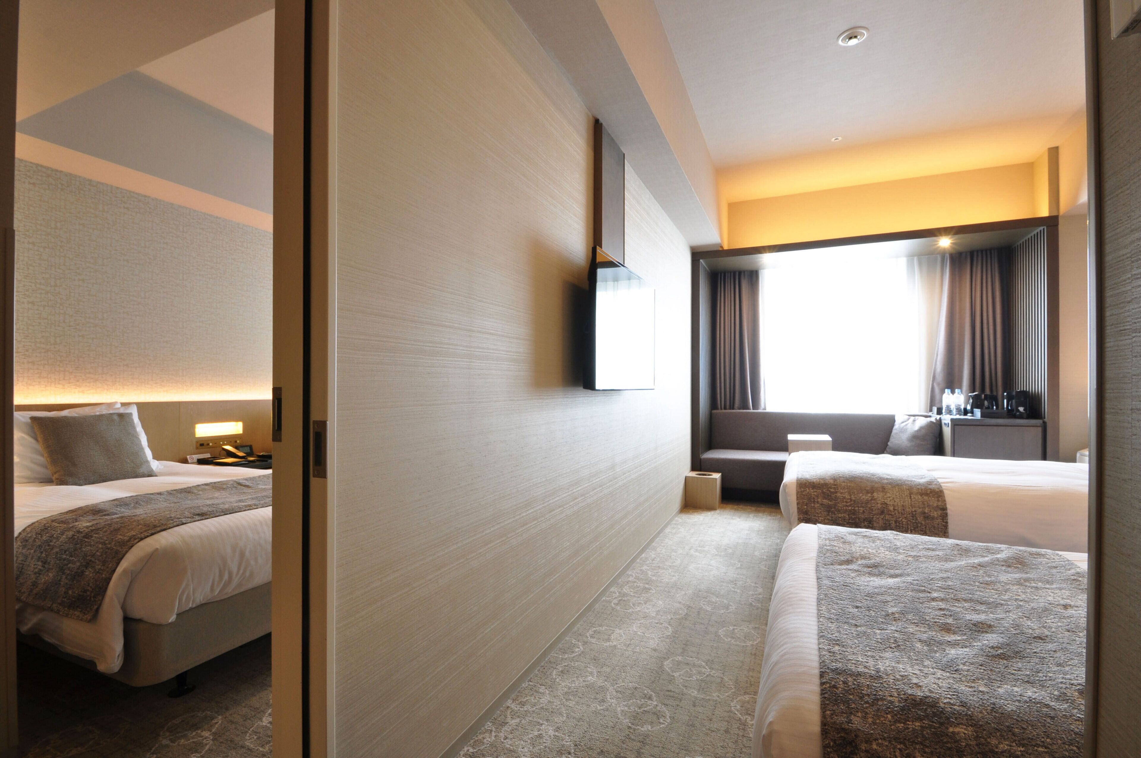 connecting room (superior), 4 single beds, non-smoking | in-room safe, blackout curtains, soundproofing, free wifi