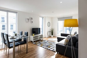 Apartment, Multiple Beds | Living area | Smart TV - Warm and Welcoming Apartments (Salford)