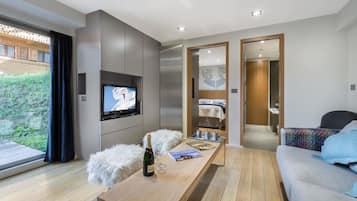 Apartment, mit Bad (Residence Les Sapins) | Wohnbereich | Flachbildfernseher