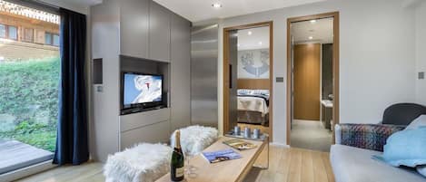 Apartment, Ensuite (Residence Les Sapins) | Living area | Flat-screen TV