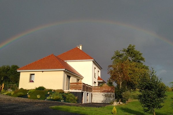 chambres d'hôtes LE HAUT VILLAGE en baie de somme vue sur l'arc en ciel