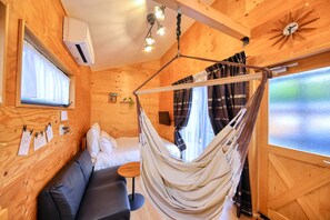 Deluxe Cabin, Multiple Beds, Non Smoking | Individually decorated, blackout curtains, iron/ironing board, free WiFi - Tiny House Hotel Moritabby (Yamanakako)