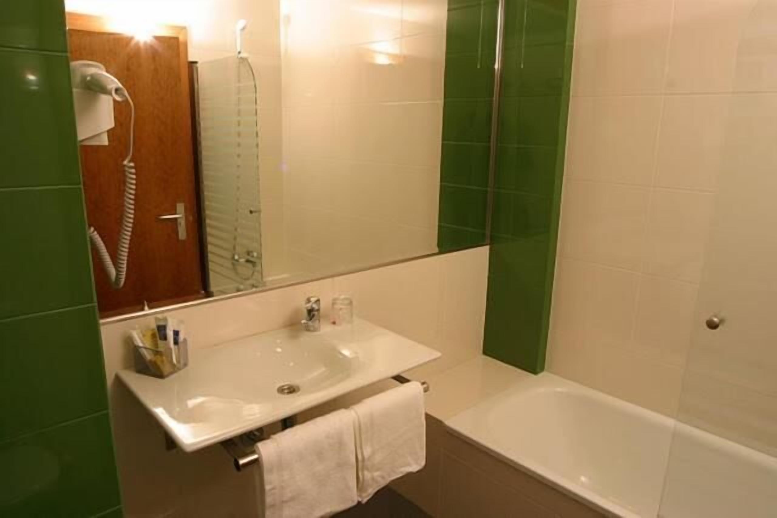 free toiletries, hair dryer, towels