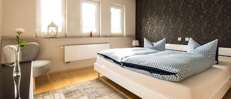 Ferienhaus, 2 Schlafzimmer (2 Etagen) | Verdunkelungsvorhänge, Bügeleisen/Bügelbrett, kostenlose Babybetten