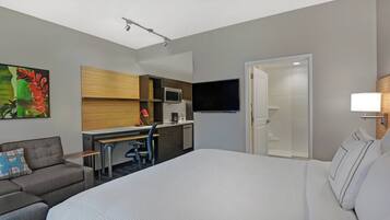 Studiolejlighed - 1 kingsize-seng med sovesofa - ikke-ryger | 1 soveværelse, dundyner, arbejdsområde til bærbare computere