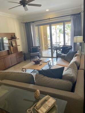 Smart TV, DVD player, books