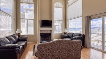 Télévision, cheminée