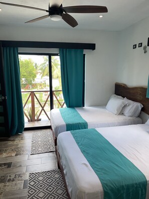 Laptop workspace, iron/ironing board, bed sheets - CasaMia Xulha (Xul-Ha)