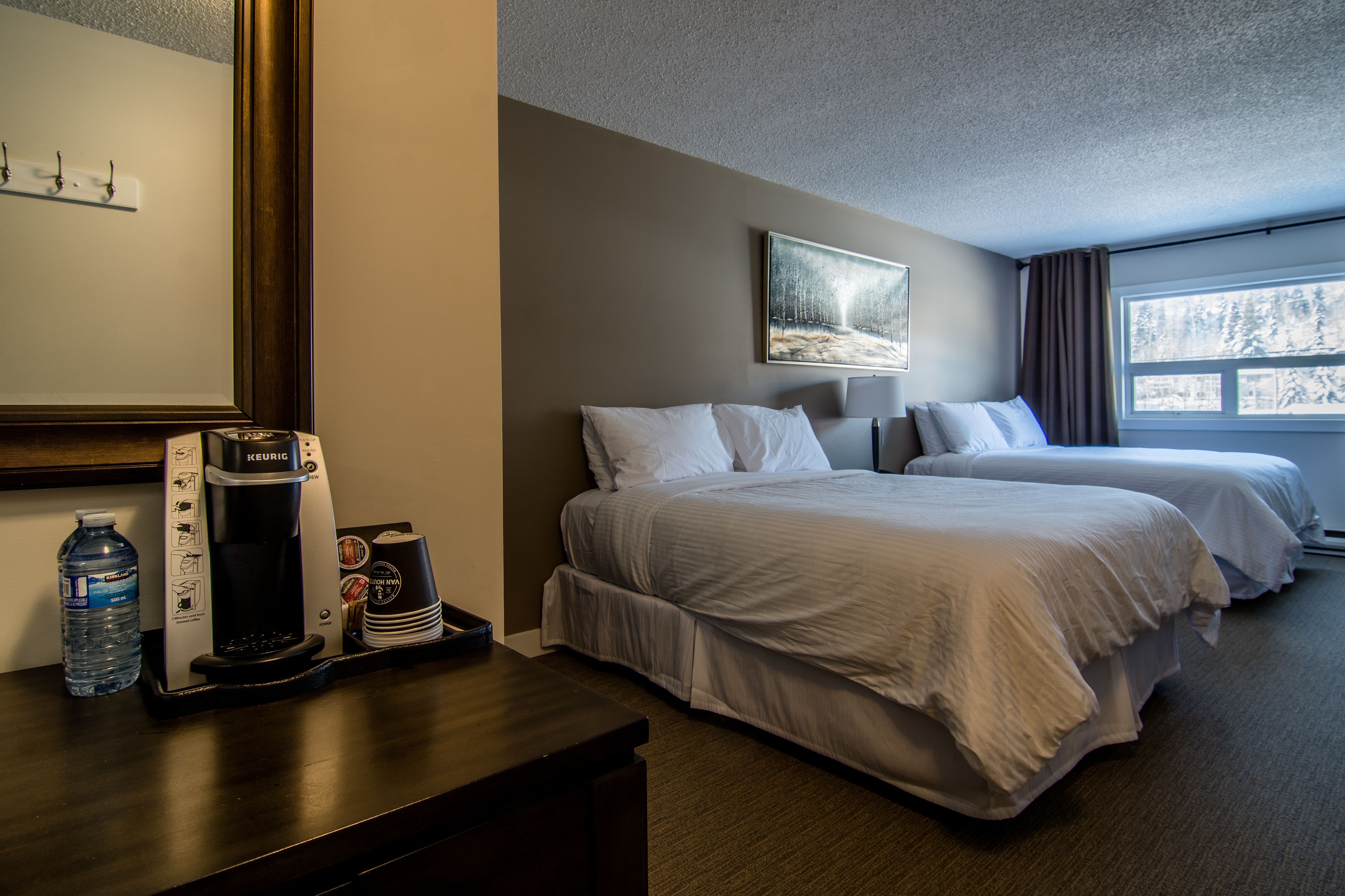 double room, 2 queen beds | blackout curtains, iron/ironing board, free wifi, bed sheets